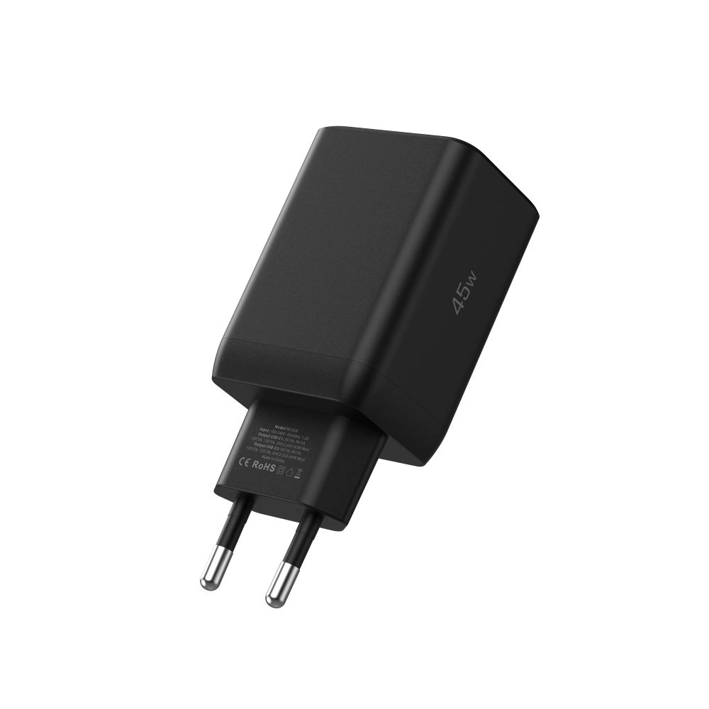 Síťová nabíječka Tech-Protect NC45W-GAN 2xUSB-C Network Charger PD45W Black