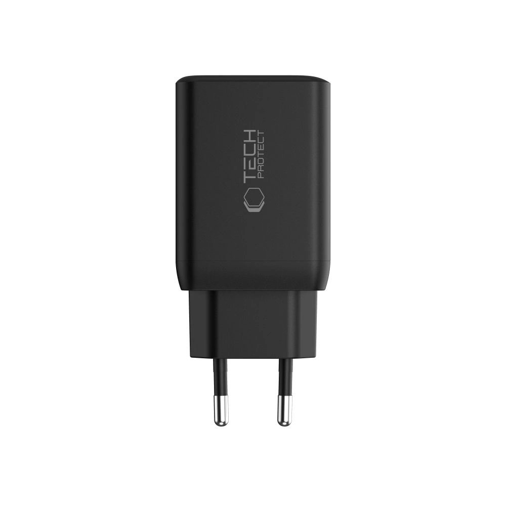 Síťová nabíječka Tech-Protect NC45W-GAN 2xUSB-C Network Charger PD45W Black