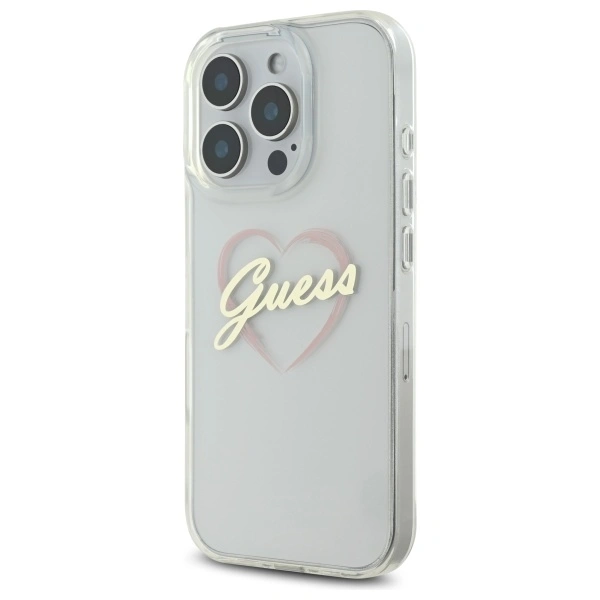 Kryt Guess GUHCP16XHCHGSPT Apple iPhone 16 Pro Max hardcase IML Heart transparent