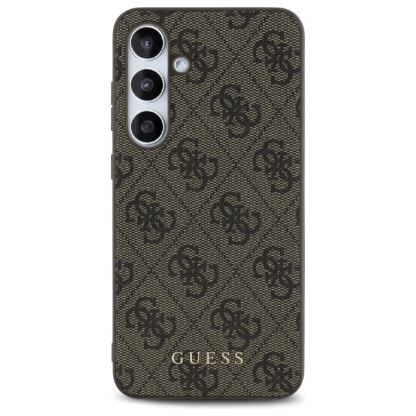 Kryt Guess GUHCS24FEG4GFBR Samsung Galaxy S24 FE hardcase 4G Metal Gold Logo brown