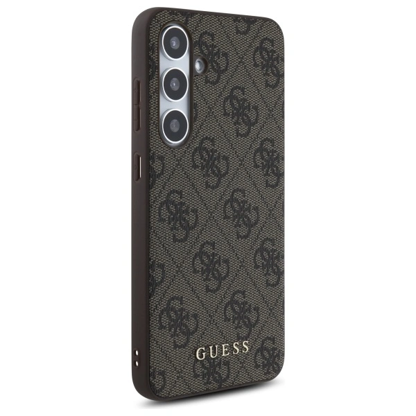 Kryt Guess GUHCS24FEG4GFBR Samsung Galaxy S24 FE hardcase 4G Metal Gold Logo brown