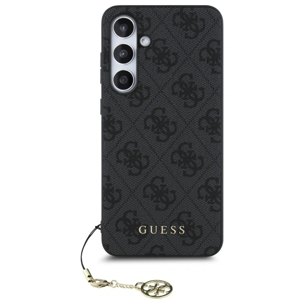 Kryt Guess GUHCS24FEGF4GGR Samsung Galaxy S24 FE hardcase 4G Charms Collection grey