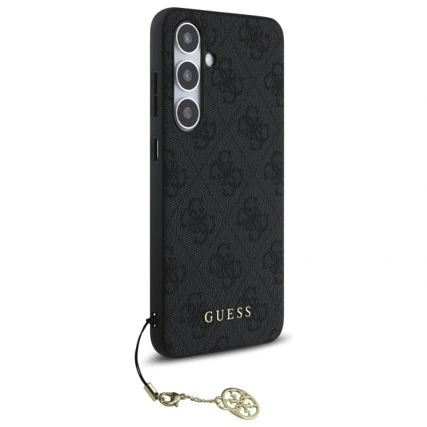 Kryt Guess GUHCS24FEGF4GGR Samsung Galaxy S24 FE hardcase 4G Charms Collection grey