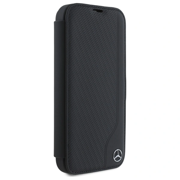 Kryt Mercedes MEBKP16S23RBGVK Apple iPhone 16 bookcase Leather Wood Imitation black