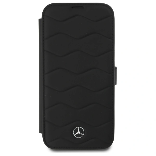 Kryt Mercedes MEBKP16X23RWRSK Apple iPhone 16 Pro Max bookcase MB Waves Leather black