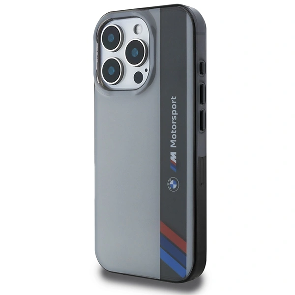 Kryt BMW BMHCP16L23HTFEG Apple iPhone 16 Pro hardcase Motorsport IML Vertical Stripe grey