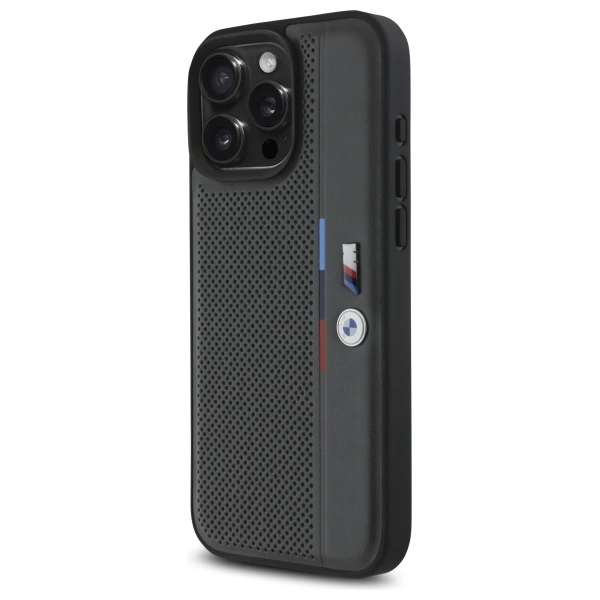 Kryt BMW BMHCP16L23PUPVA Apple iPhone 16 Pro hardcase M Perforated Tricolor Detail Line anthracite
