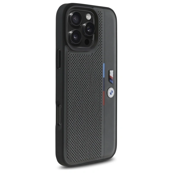 Kryt BMW BMHCP16L23PUPVA Apple iPhone 16 Pro hardcase M Perforated Tricolor Detail Line anthracite