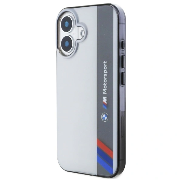 Kryt BMW BMHCP16S23HTFEG Apple iPhone 16 hardcase Motorsport IML Vertical Stripe grey