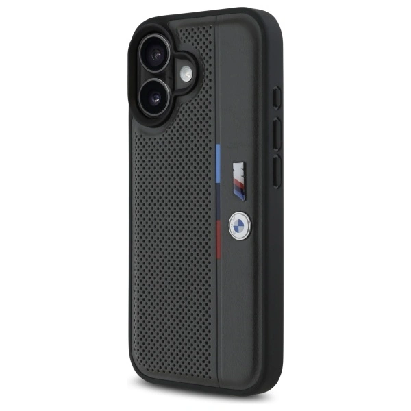Kryt BMW BMHCP16S23PUPVA Apple iPhone 16 hardcase M Perforated Tricolor Detail Line anthracite