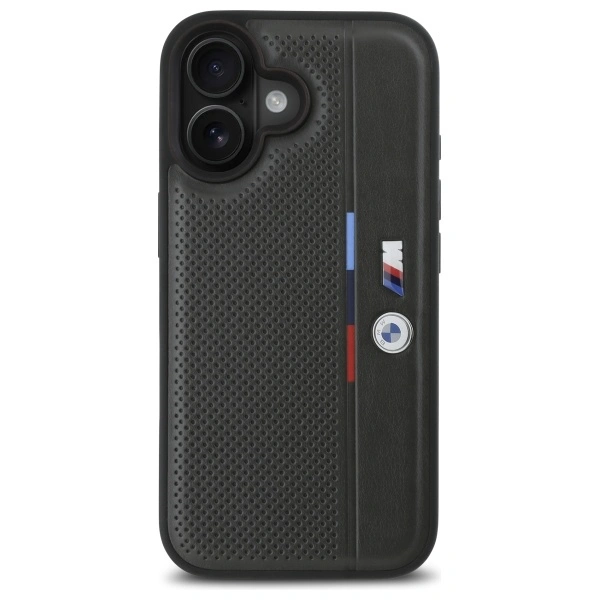 Kryt BMW BMHCP16S23PUPVA Apple iPhone 16 hardcase M Perforated Tricolor Detail Line anthracite