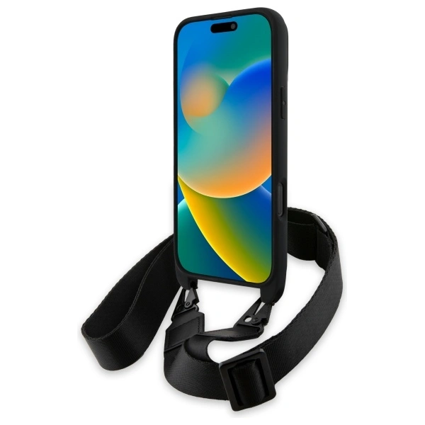 Kryt BMW BMHCP16X23PSCCK Apple iPhone 16 Pro Max hardcase M Edition Carbon Stripe & Strap black