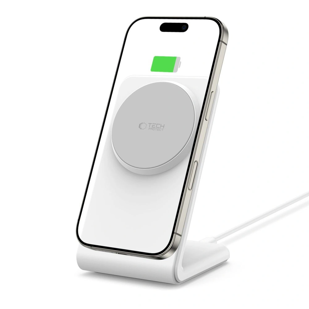 Bezdrátová nabíječka Tech-Protect QI15W-A38 Magnetic MagSafe Wireless Charger White