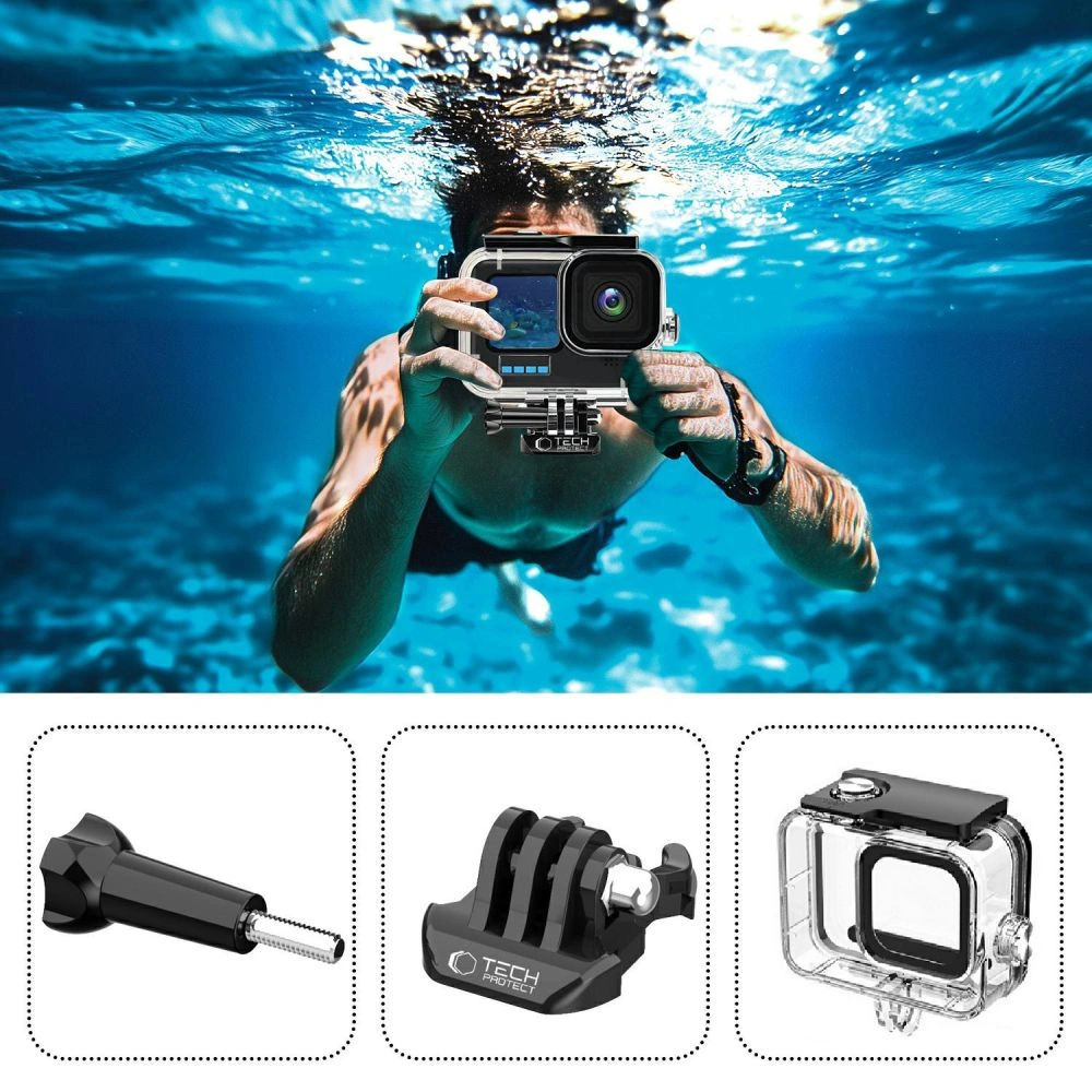 Kryt Tech-Protect GA200 Waterproof Case GOPRO Hero 9 / 10 / 11 / 12 / 13 Clear