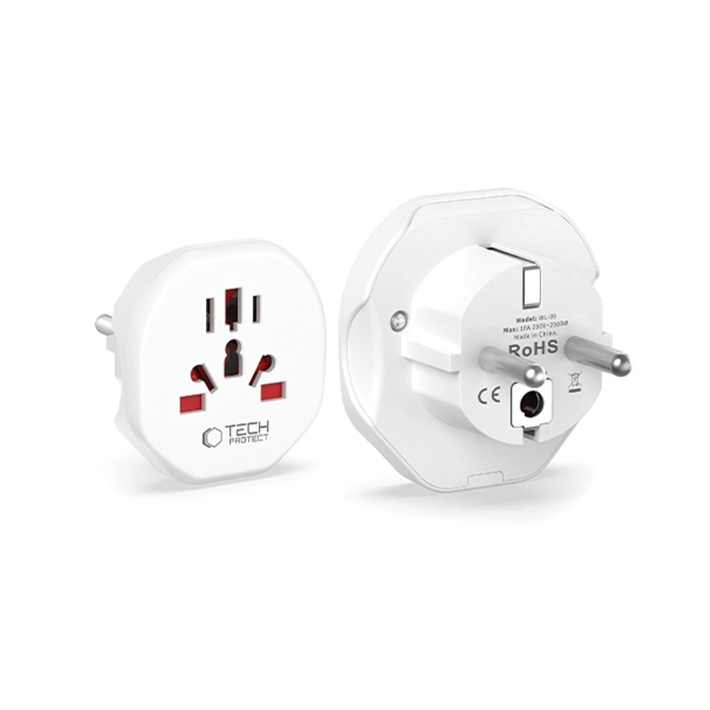 Síťová nabíječka Tech-Protect Universal Travel Adapter From EU White