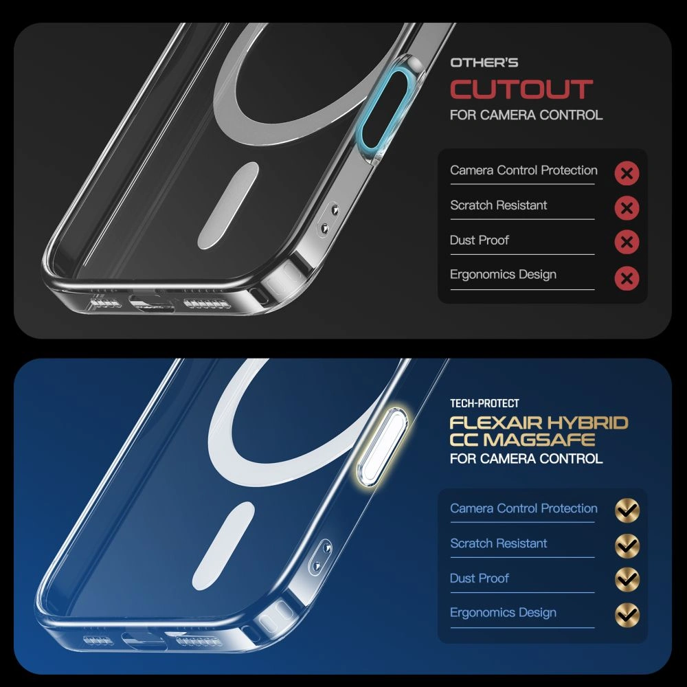 Kryt Tech-Protect Flexair Hybrid CC MagSafe Apple iPhone 16 Clear