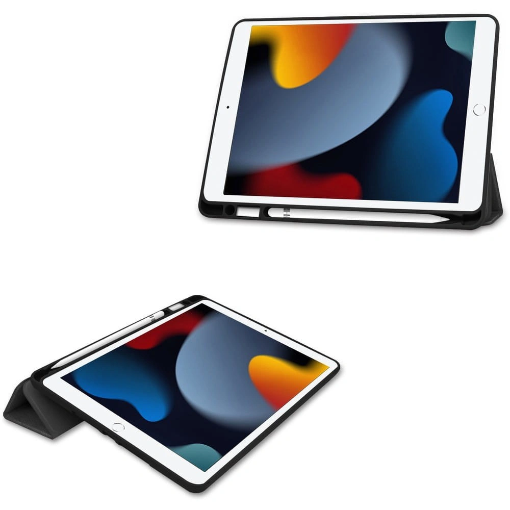 Kryt Bizon Case Tab Lizard Apple iPad 9/8/7 10.2 2021/2020/2019 black