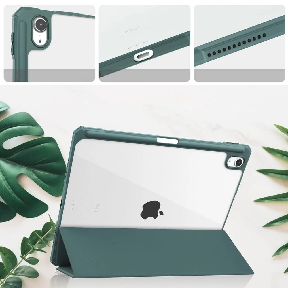 Kryt Bizon Case Tab Clear Matt Apple iPad Air 6 / Air 5 / Air 4 / iPad Pro 11 2018 dark green
