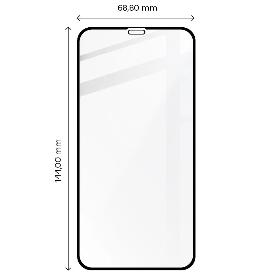 Ochranné sklo Bizon Glass Edge CF tempered glass - [2 PACK] + lens protection Apple iPhone 11 black