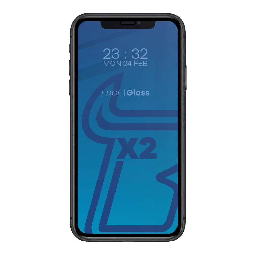 Ochranné sklo Bizon Glass Edge CF tempered glass - [2 PACK] + lens protection Apple iPhone 11 black