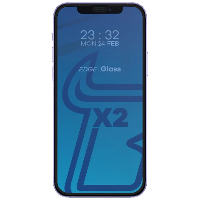 Ochranné sklo Bizon Glass Edge CF tempered glass - [2 PACK] + lens protection Apple iPhone 12 Mini black