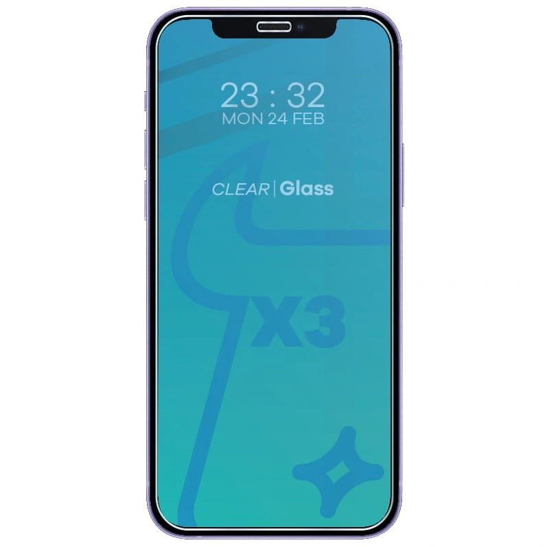 Ochranné sklo Bizon Glass Clear tempered glass - 3 pcs. + lens glass Apple iPhone 12 Mini