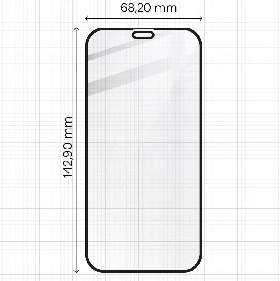Ochranné sklo Bizon Glass Edge CF tempered glass - [2 PACK] + lens protection Apple iPhone 12 Pro black