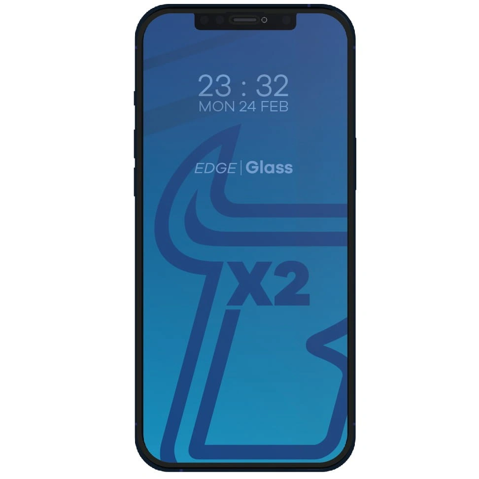 Ochranné sklo Bizon Glass Edge CF tempered glass - [2 PACK] + lens protection Apple iPhone 12 Pro black