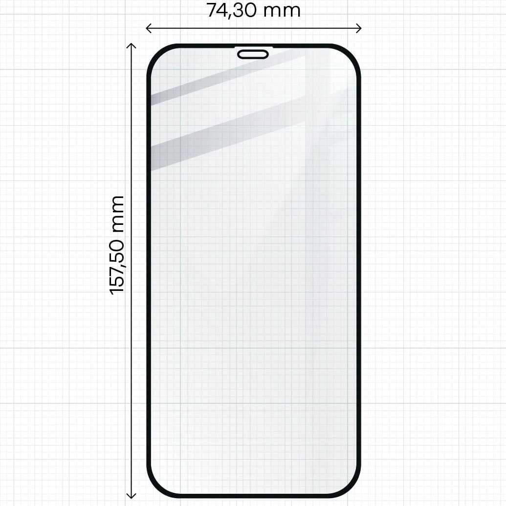 Ochranné sklo Bizon Glass Edge CF tempered glass - [2 PACK] + lens protection Apple iPhone 12 Pro Max black