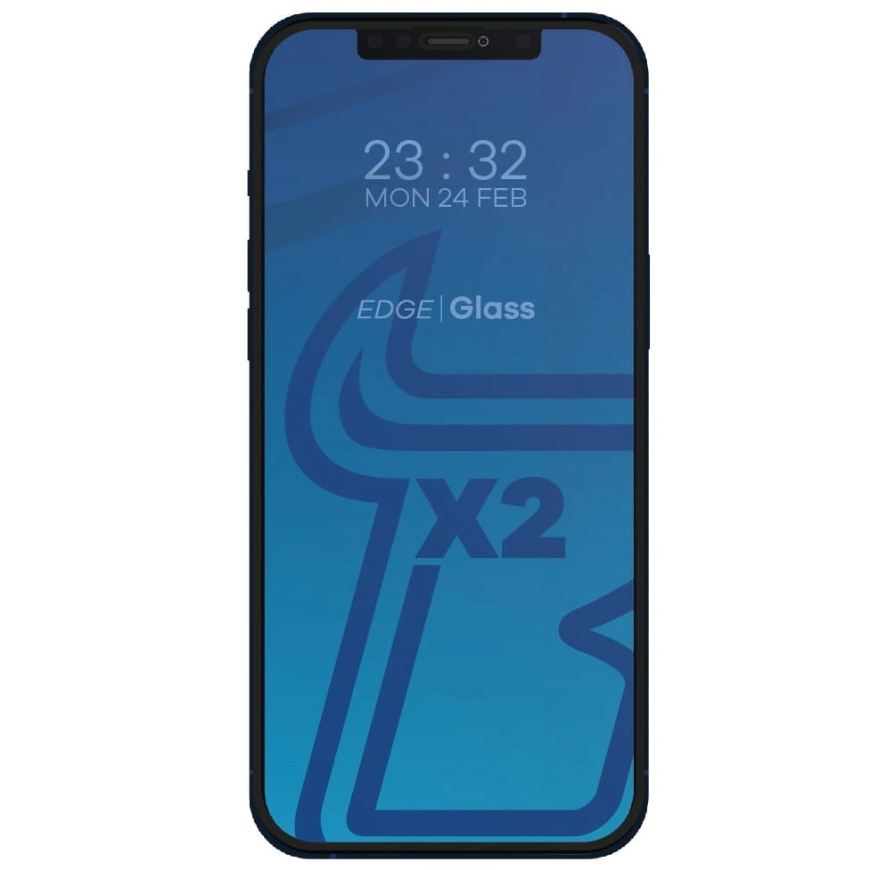 Ochranné sklo Bizon Glass Edge CF tempered glass - [2 PACK] + lens protection Apple iPhone 12 Pro Max black