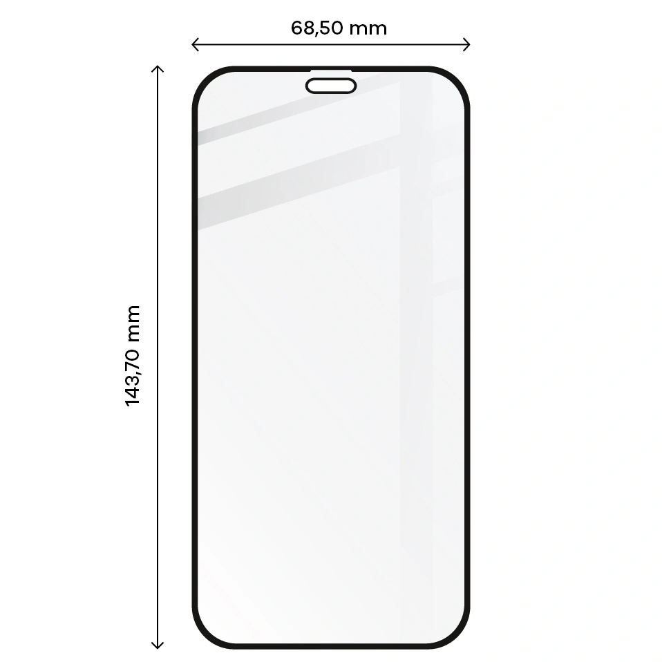 Ochranné sklo Bizon Glass Edge Apple iPhone 12 / 12 Pro black