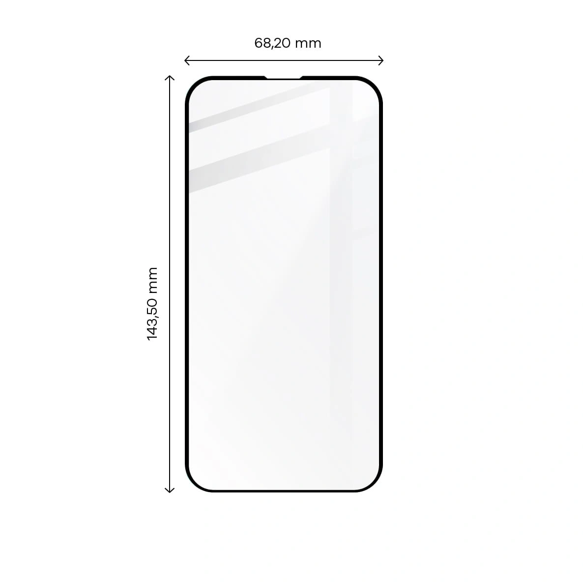 Ochranné sklo Bizon Glass Edge 2 Apple iPhone 14 / 13 / 13 Pro black