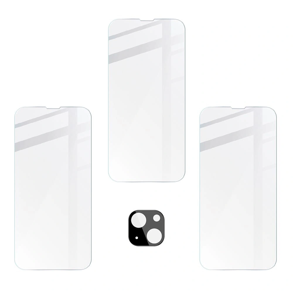 Kryt BIZON 3x screen glass + camera glass Apple iPhone 14