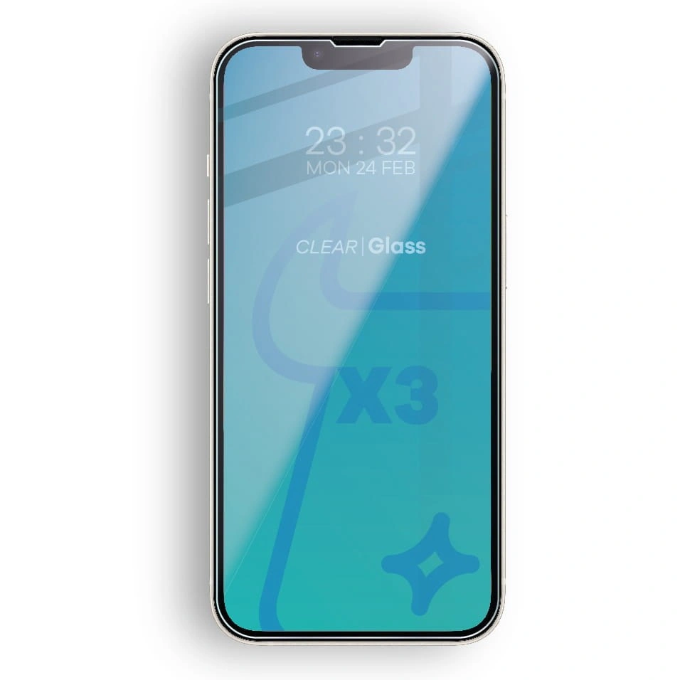 Kryt BIZON 3x screen glass + camera glass Apple iPhone 14