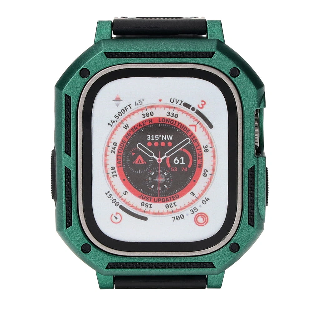 Bizon Strap + Case Watch Armor Apple Watch Ultra 49mm green