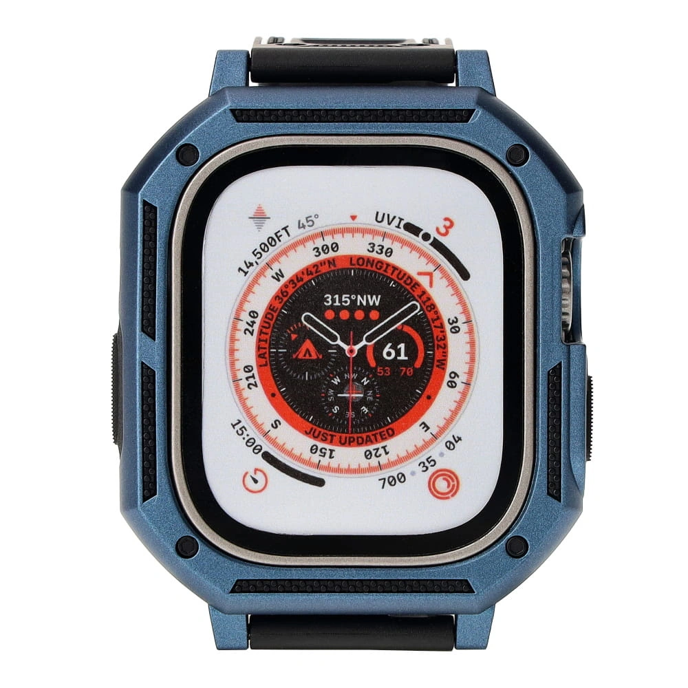 Bizon Strap + Case Watch Armor Apple Watch Ultra 49mm navy blue