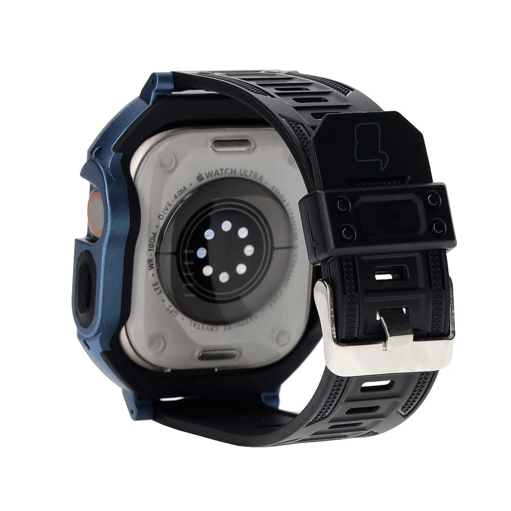 Bizon Strap + Case Watch Armor Apple Watch Ultra 49mm navy blue
