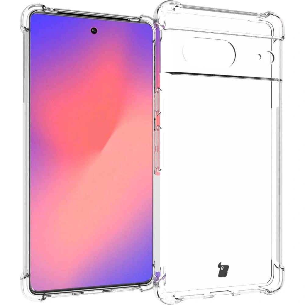 Kryt Bizon Case Clear Pack case + 2x screen glass Google Pixel 7 clear