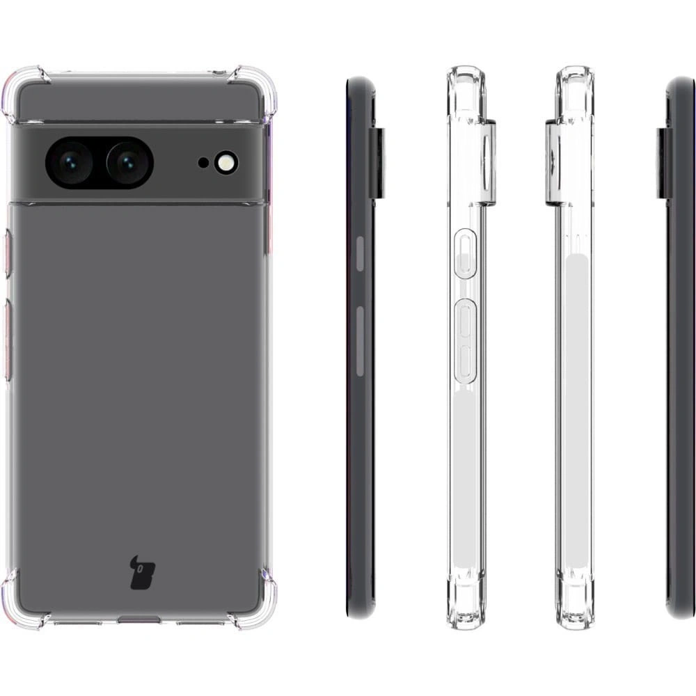 Kryt Bizon Case Clear Pack case + 2x screen glass Google Pixel 7 clear