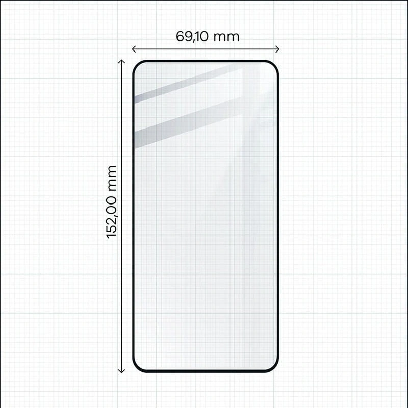 Ochranné sklo Bizon Glass Edge Huawei P50 black