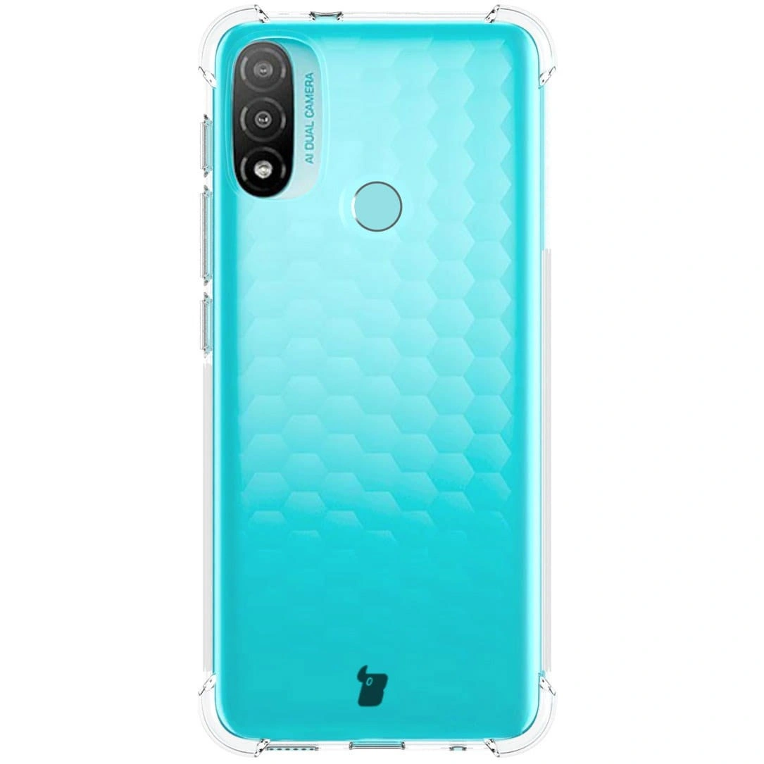 Kryt Bizon Case Clear Pack case + 2x screen glass + lens glass Moto E20 clear