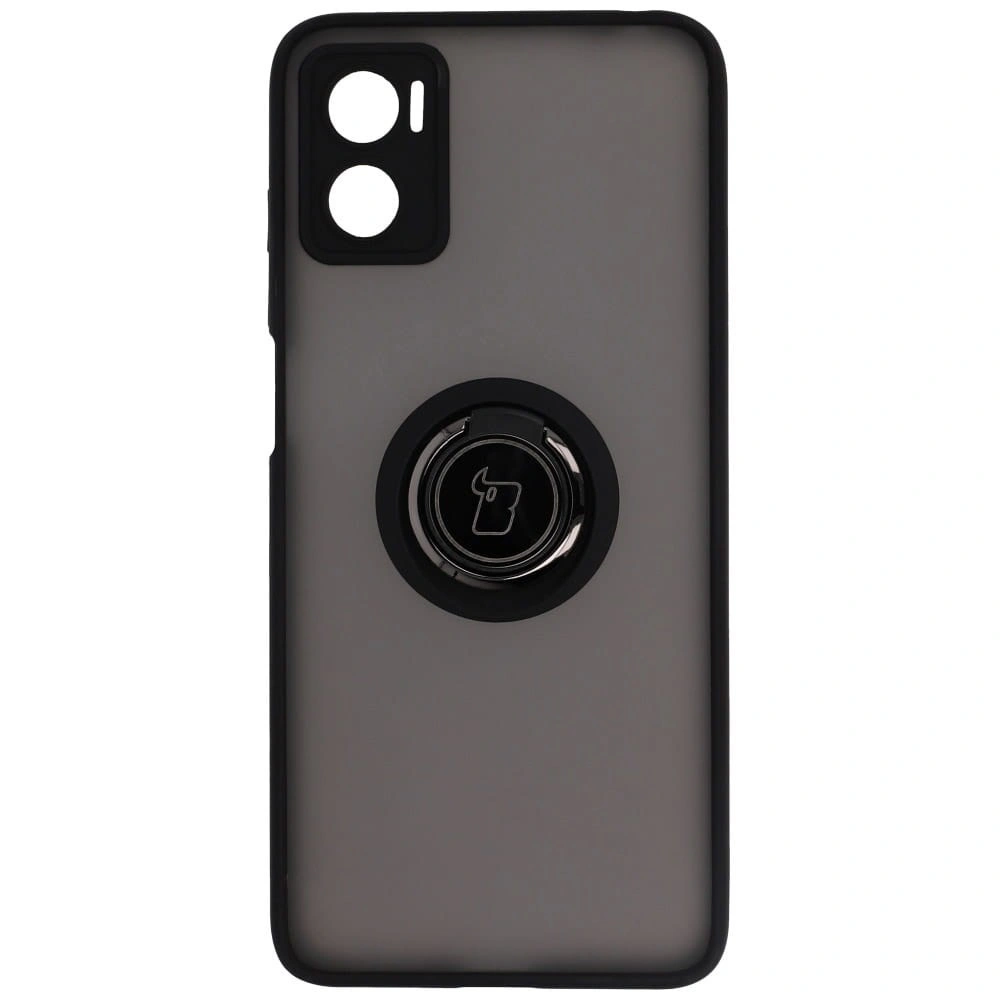 Kryt Bizon Case Hybrid Ring Motorola Moto E22 / E22i smoky with a black frame