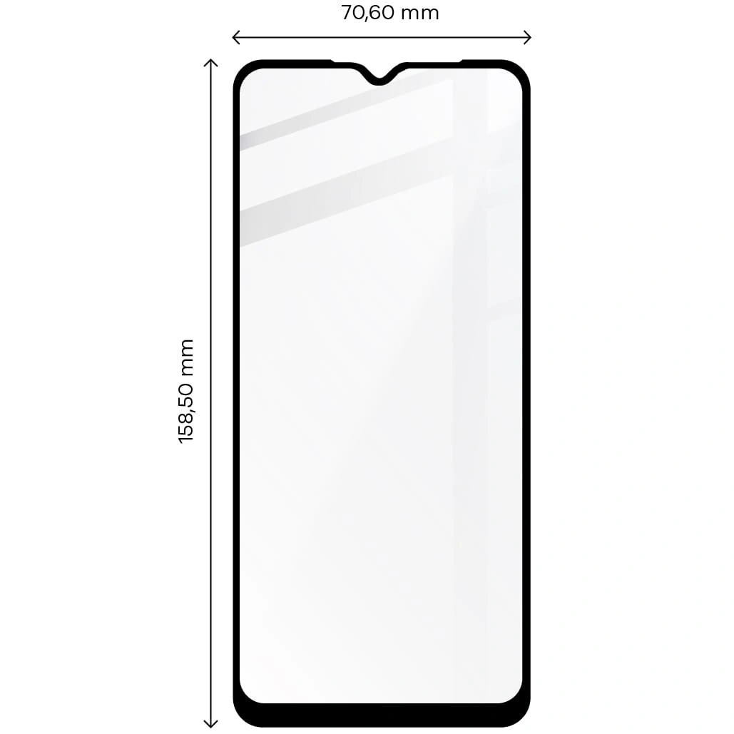 Ochranné sklo Bizon Glass Edge Moto E7 Power / E7i Power black