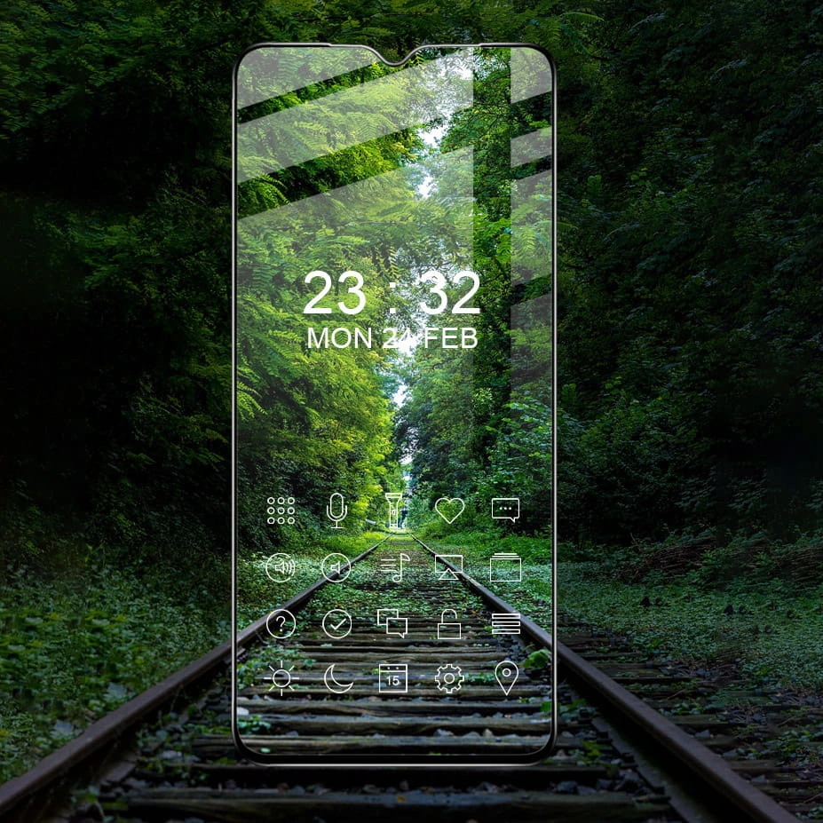 Ochranné sklo Bizon Glass Edge Realme C35 black