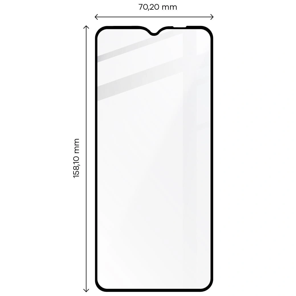 Ochranné sklo Bizon Glass Edge Samsung Galaxy A03s black