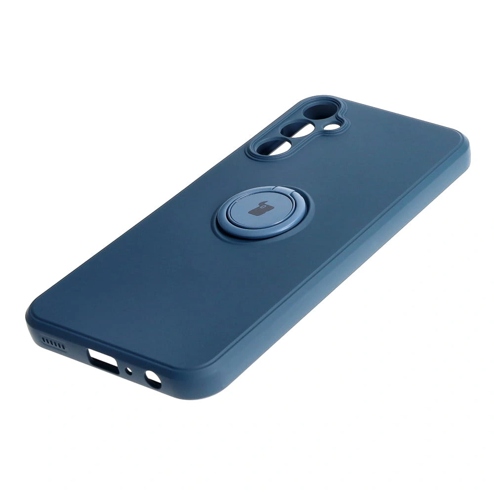 Kryt Bizon Case Silicone Ring Sq Samsung Galaxy A24 navy blue