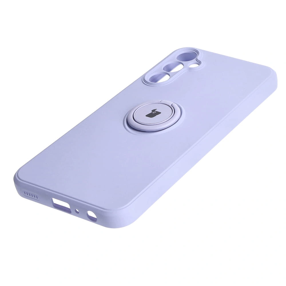 Kryt Bizon Case Silicone Ring Sq Samsung Galaxy A24 light purple