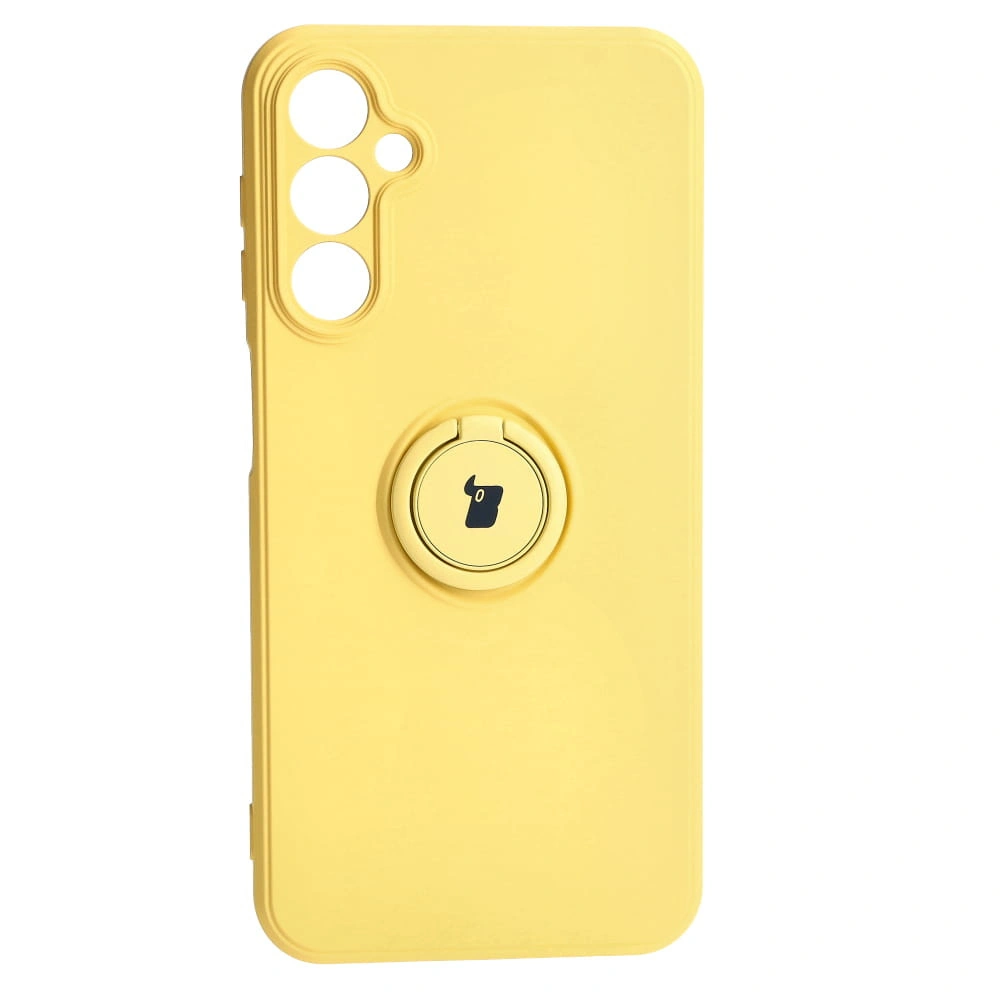 Kryt Bizon Case Silicone Ring Sq Samsung Galaxy A24 yellow