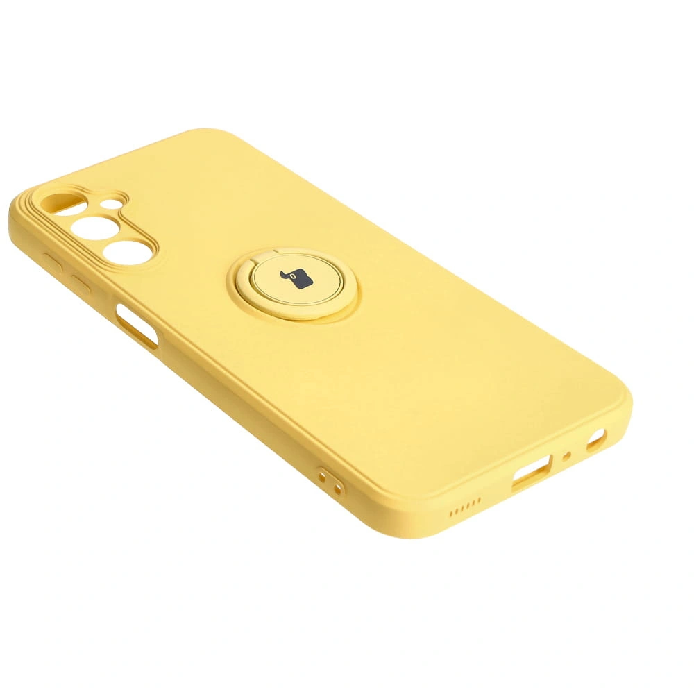 Kryt Bizon Case Silicone Ring Sq Samsung Galaxy A24 yellow