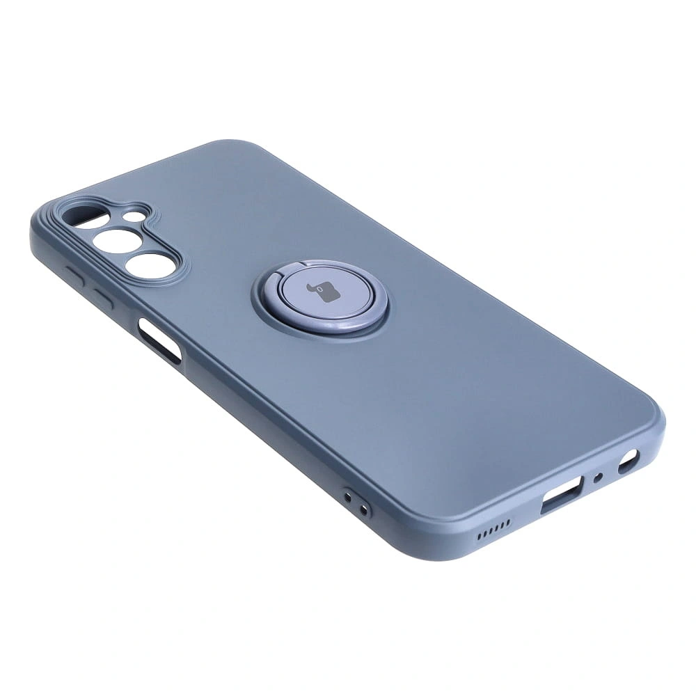 Kryt Bizon Case Silicone Ring Sq Samsung Galaxy A24 grey